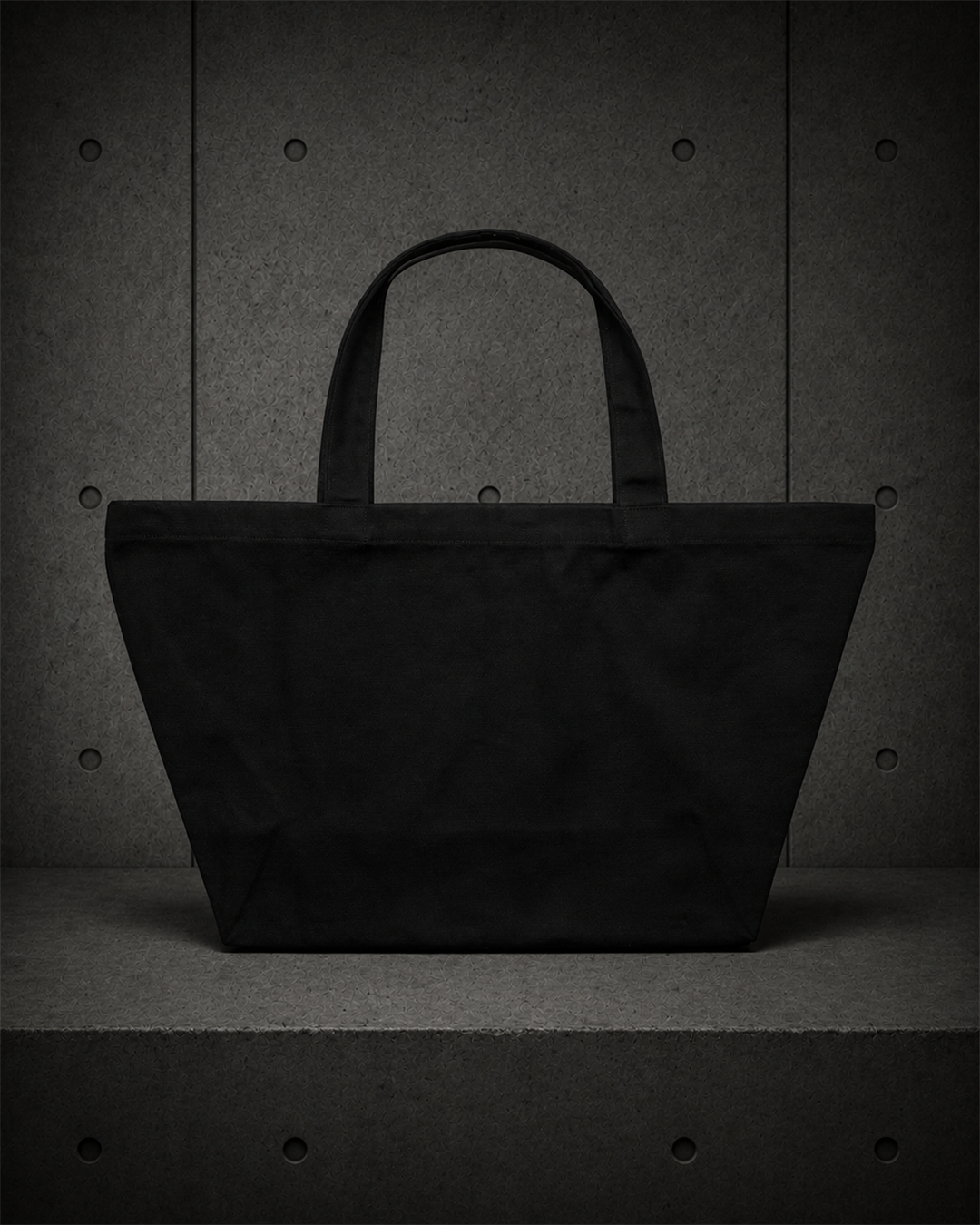 Oversized Tote Bag 1040 blank product on dark industrial concrete background