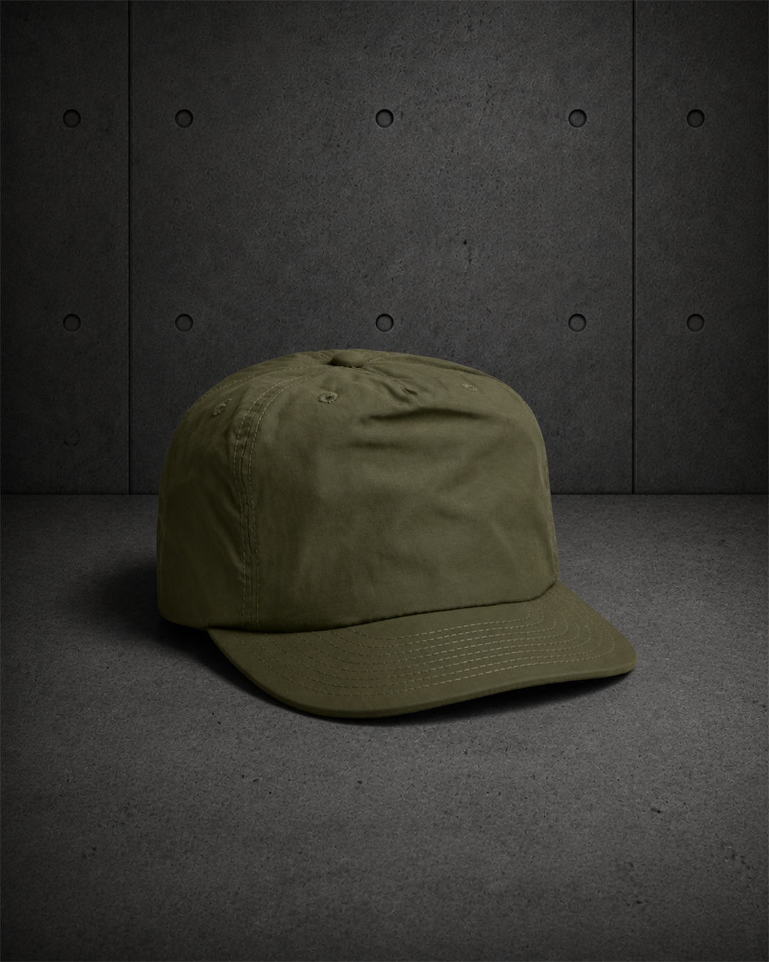 Surf Cap 1114 blank product on dark industrial concrete background