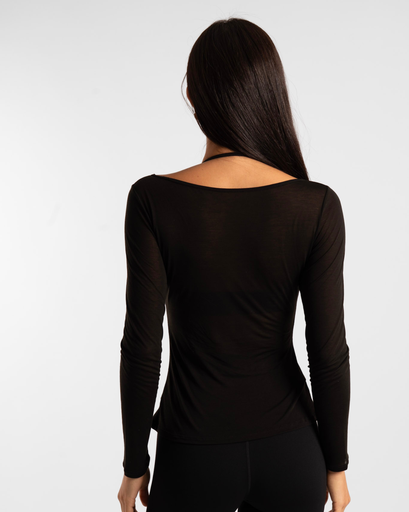 Sheer Long Sleeve - Onyx