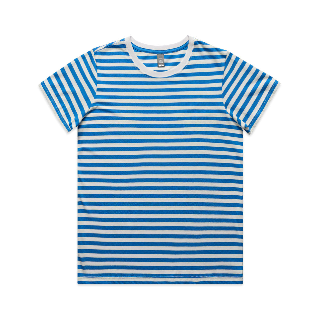 Wo's Maple Stripe Tee 4037 - Natural/Mid Blue