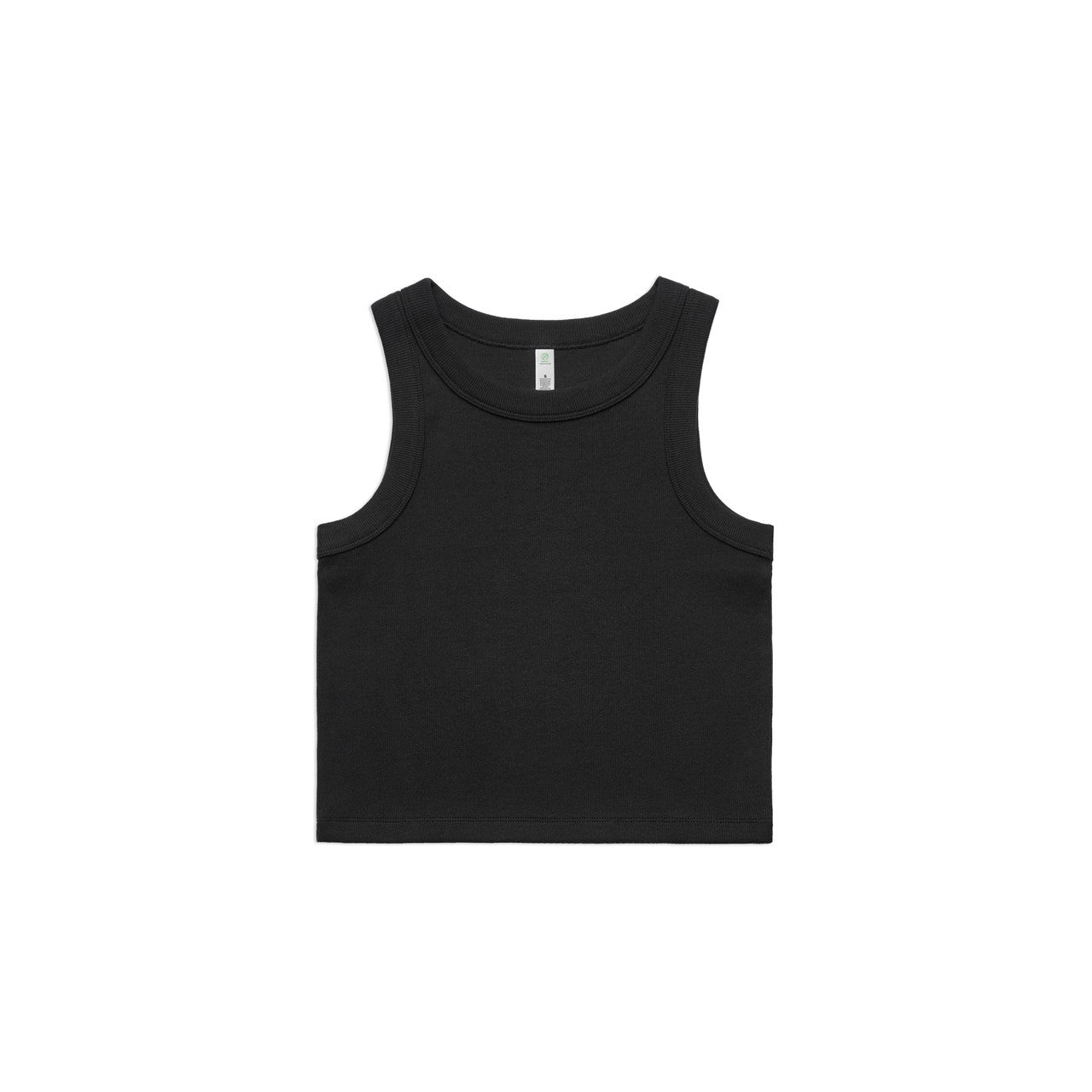 Wo's Organic Rib Crop Tank 4064G - Black