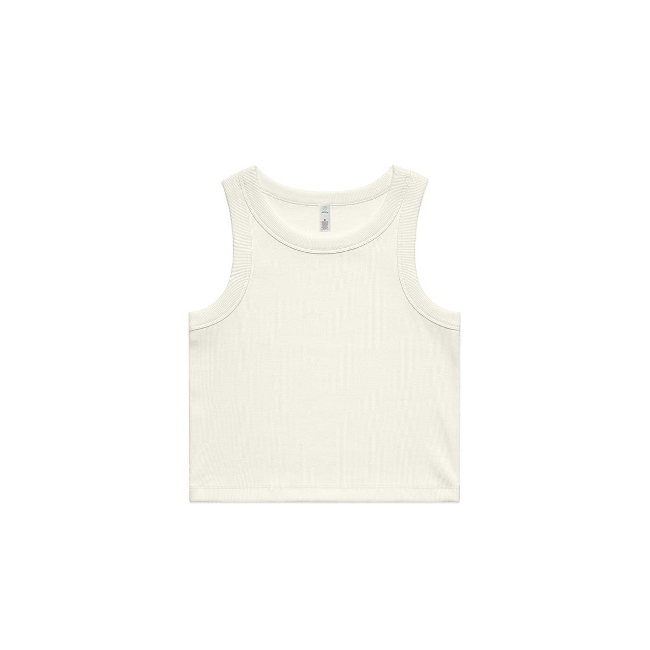 Wo's Organic Rib Crop Tank 4064G - Ecru