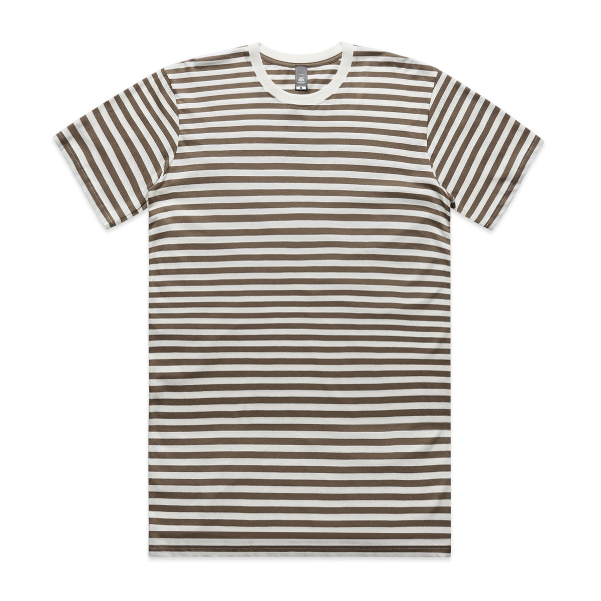 Staple Stripe Tee 5028 - Natural/Walnut