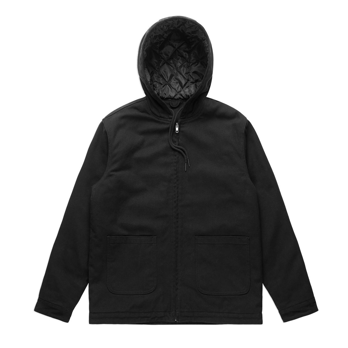 Canvas Heavy Hooded Jacket 5529 - Black