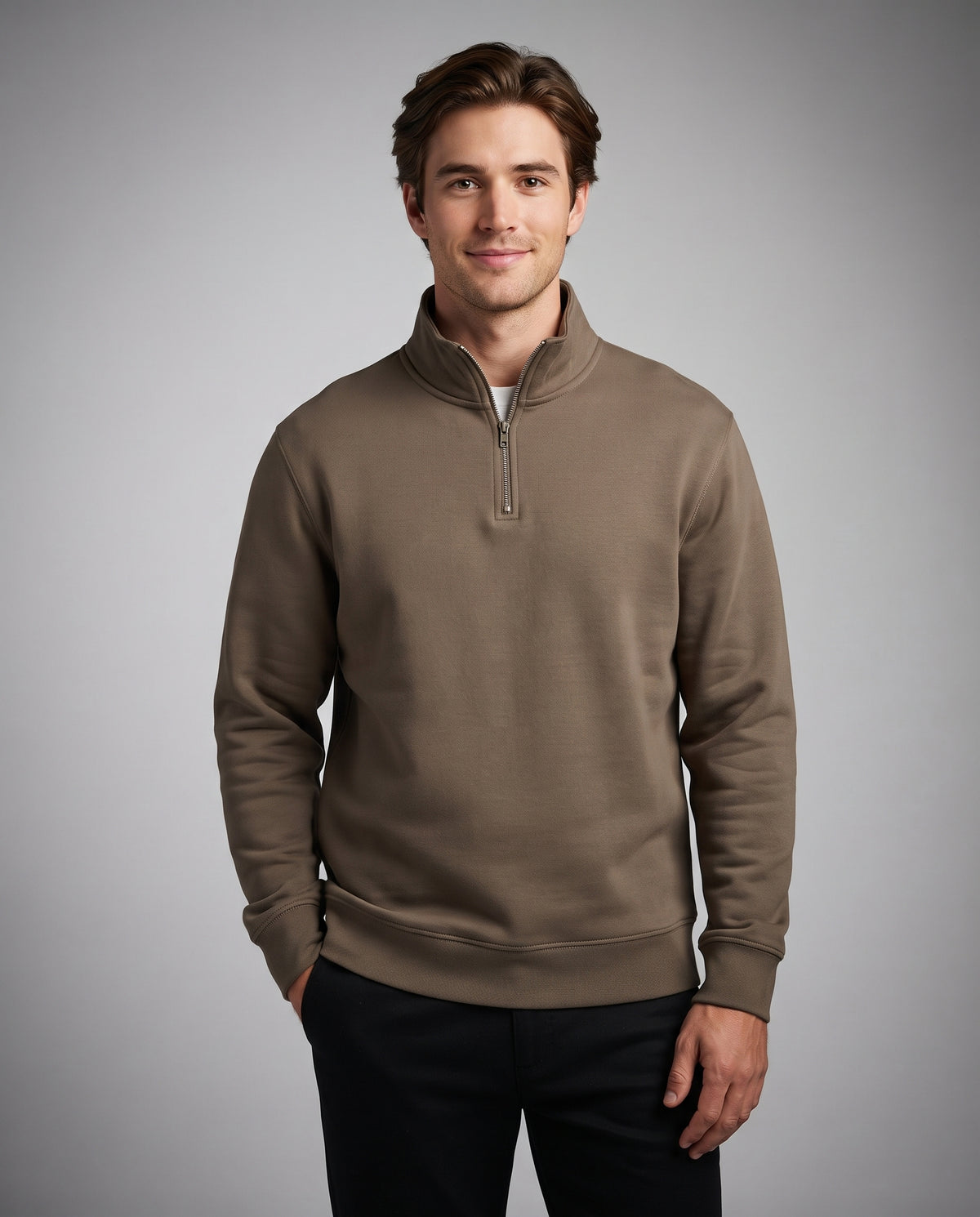 Stencil Half Zip Crew | 5125