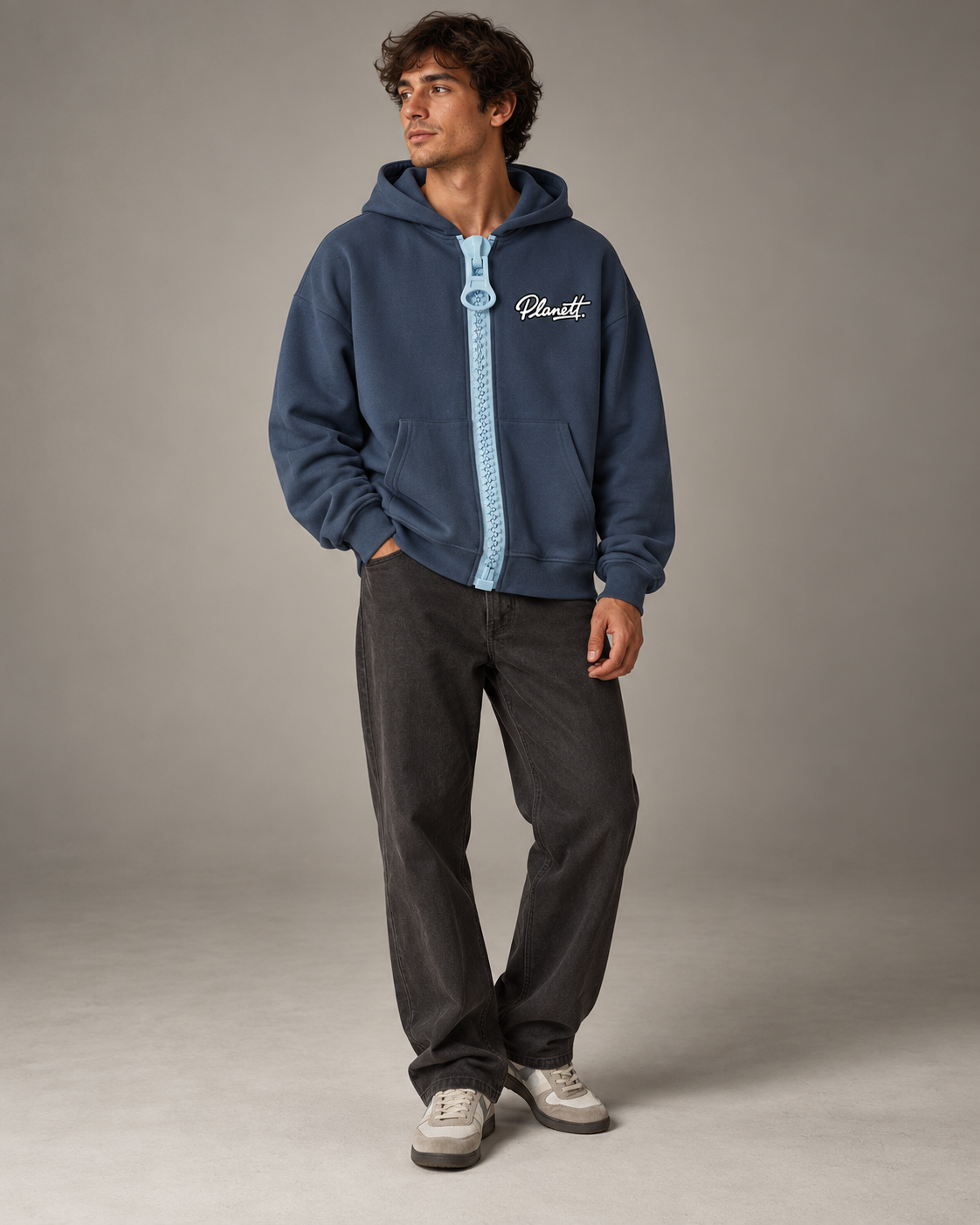 Chunky Zip Oversized Hoodie | Boxy