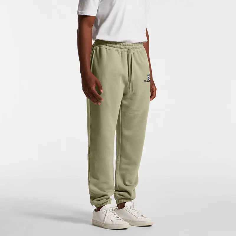 Green sweatpants.