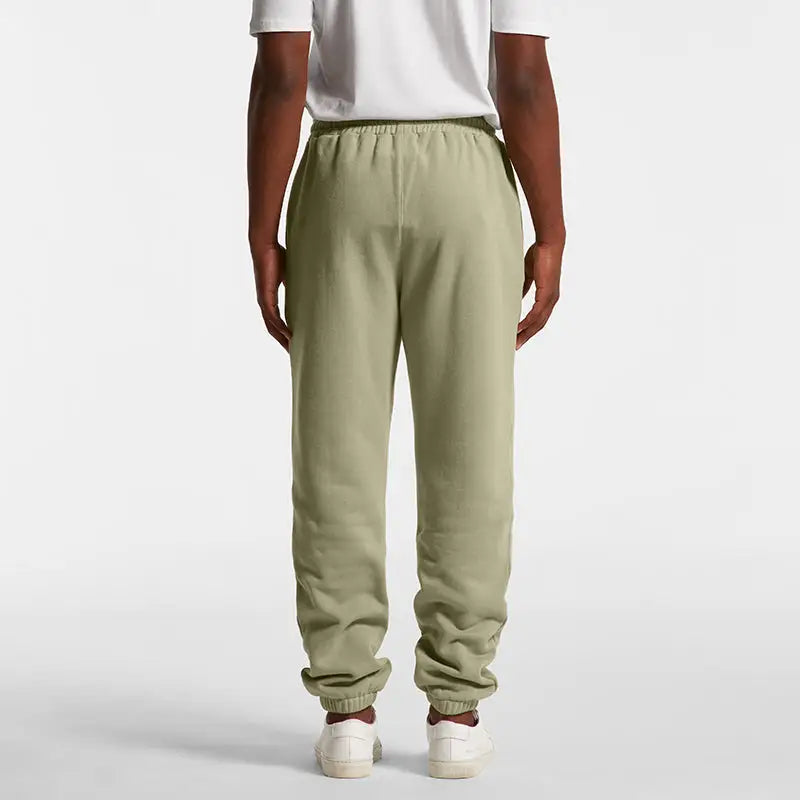 Olive green sweatpants.