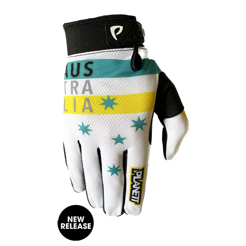 Australia-themed cycling glove.