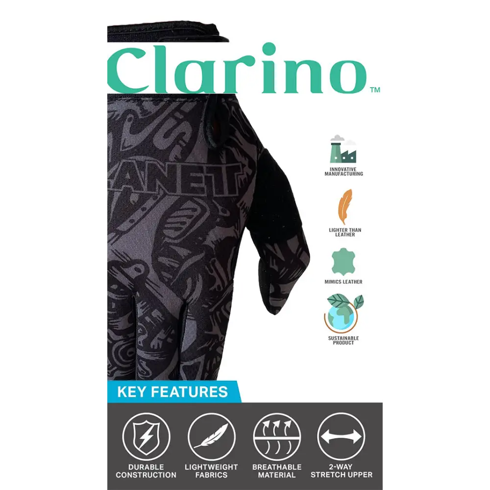 Black and gray patterned glove.