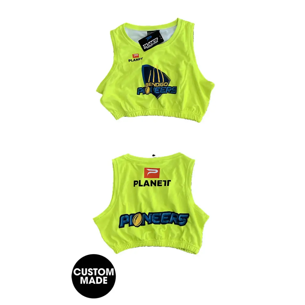 Neon yellow crop top.