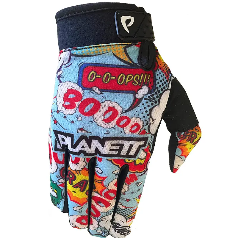Comic-themed cycling glove.