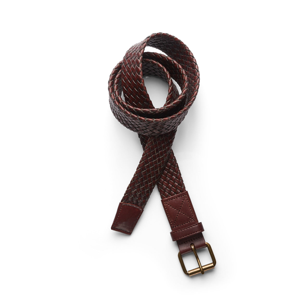 Braided Leather Belt 1405 - Brown