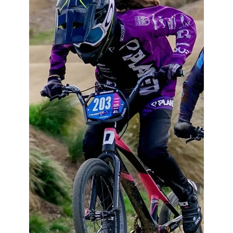 BMX racer on a bicycle.