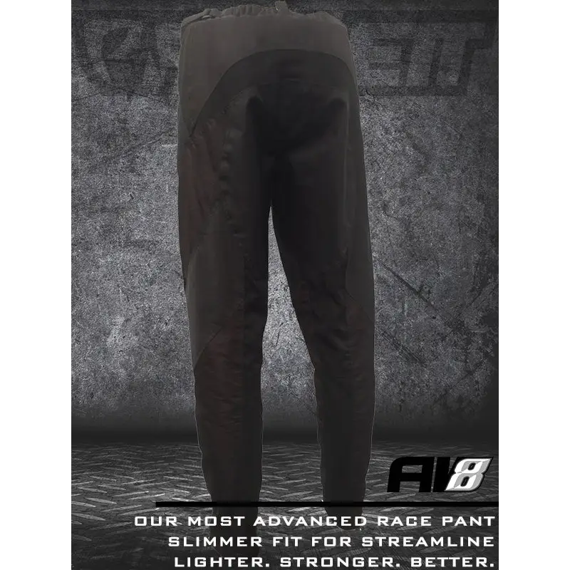 Dark-colored athletic pants.