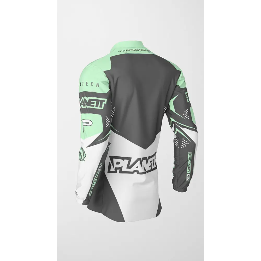 Long-sleeved motocross jersey.