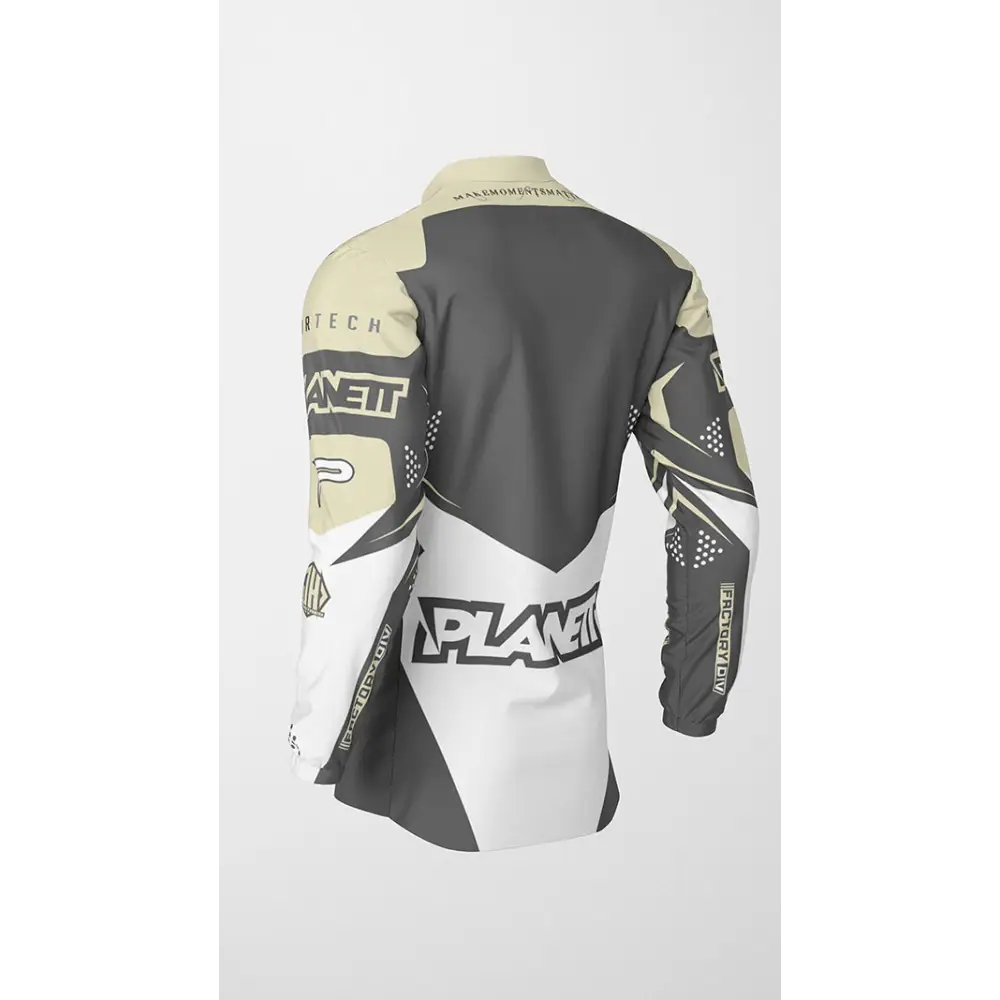 Long-sleeved motocross jersey.