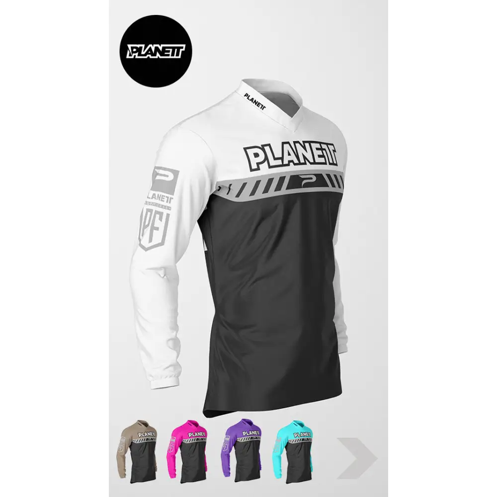 Long-sleeved motocross jersey.