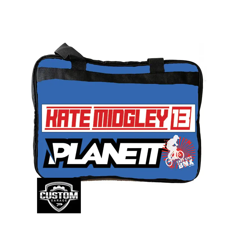 Blue sports bag.
