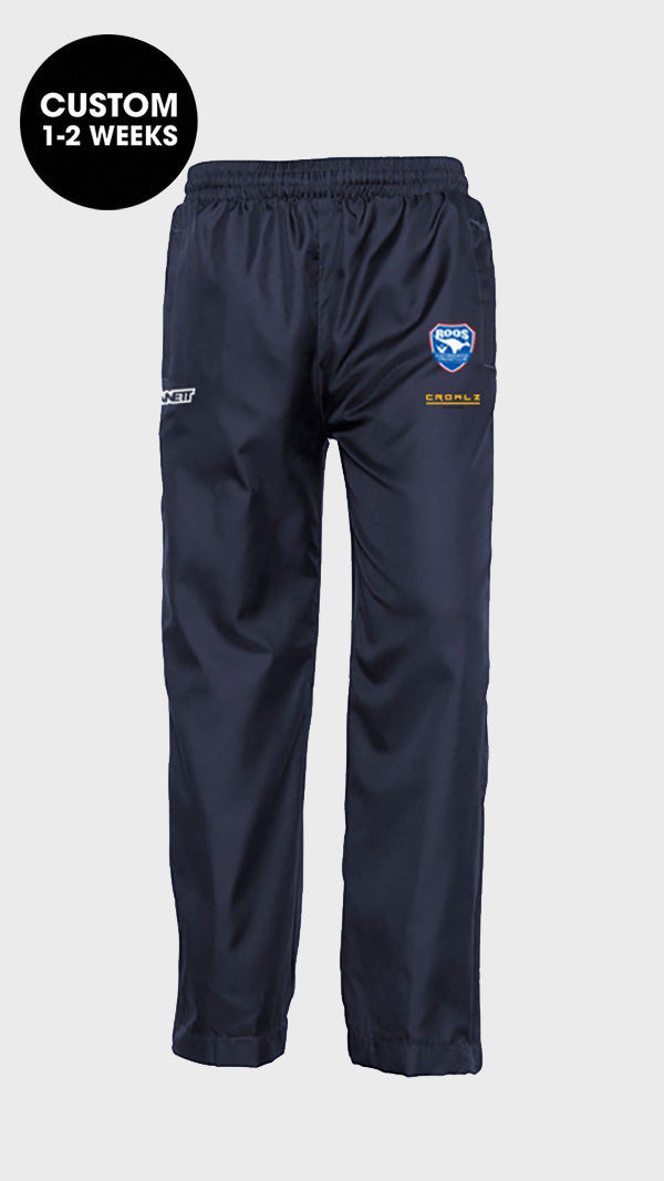 Navy blue track pants.