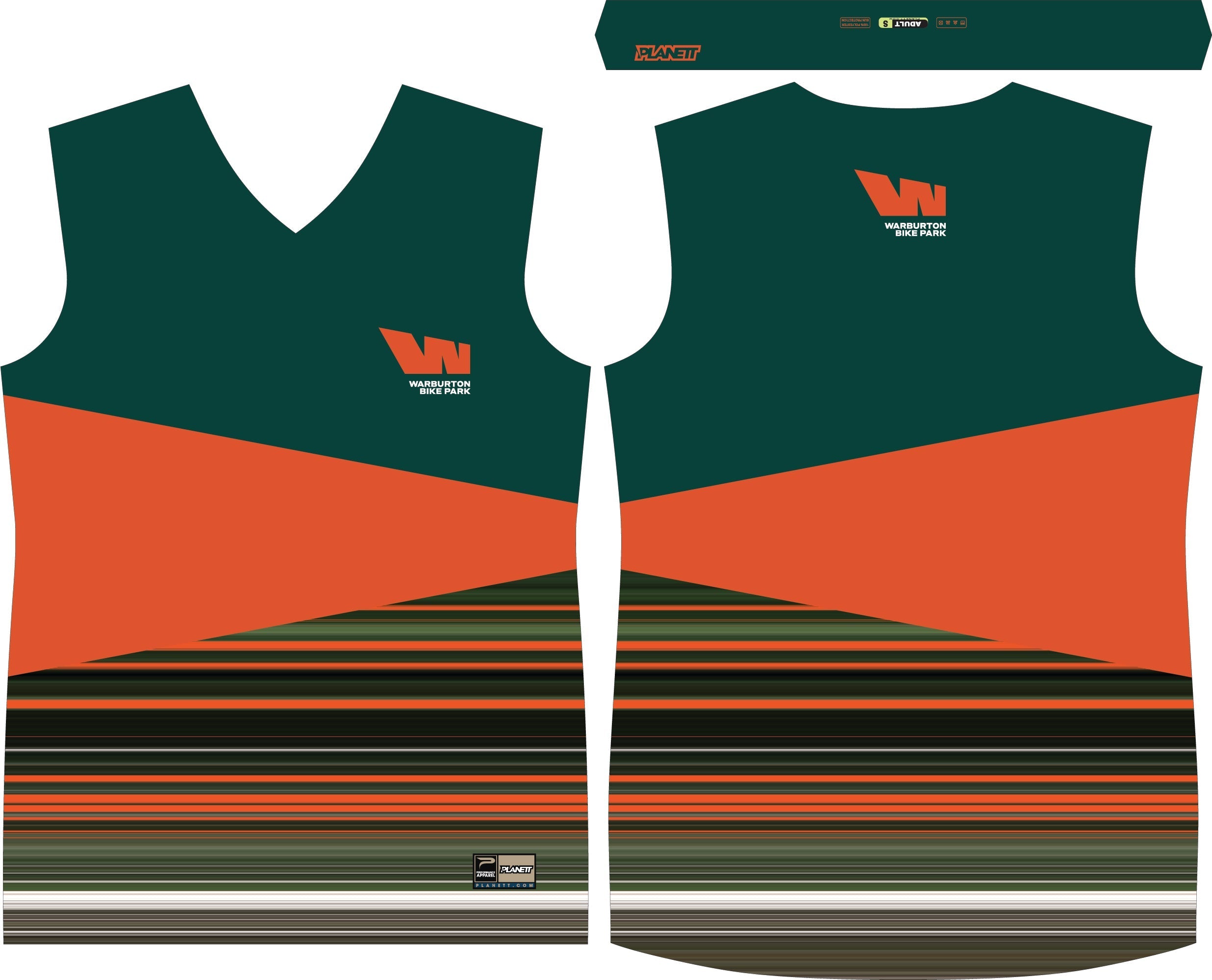 Sleeveless running shirt.