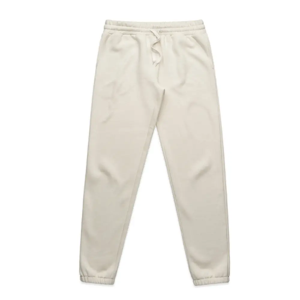 Beige drawstring sweatpants.