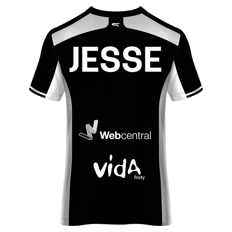 Black and white sports jersey.
