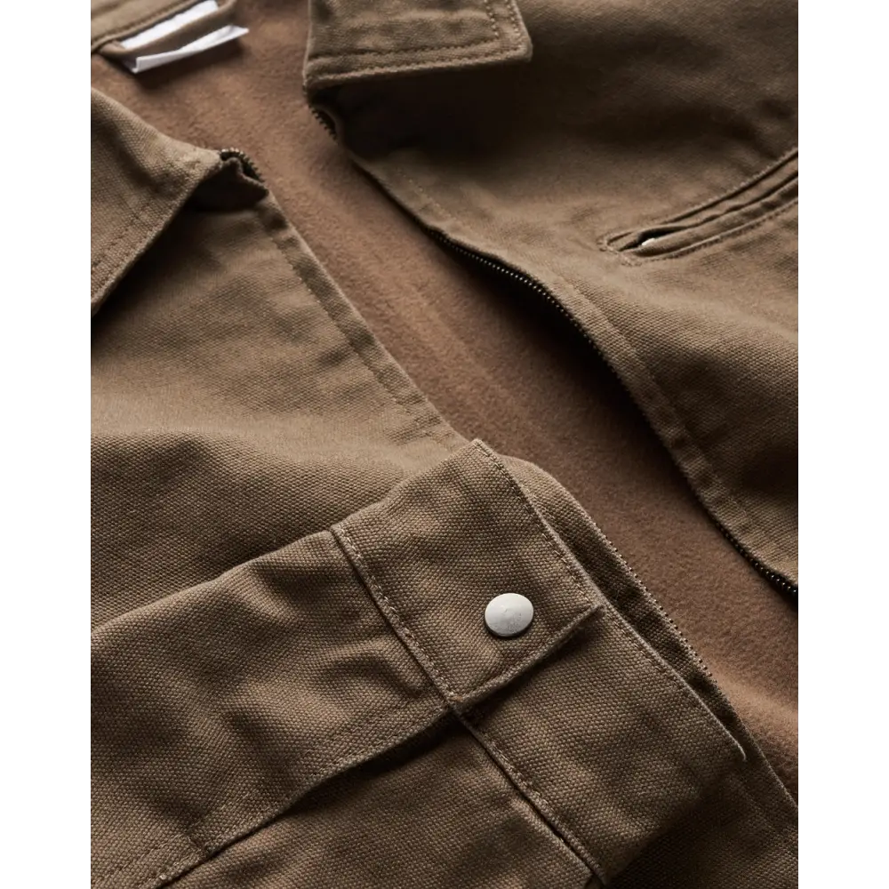 Brown canvas jacket.