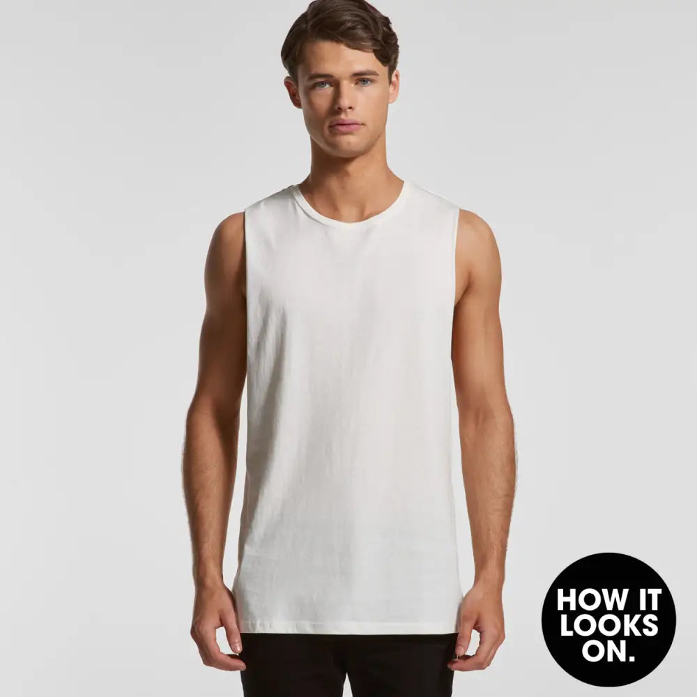 White sleeveless shirt.
