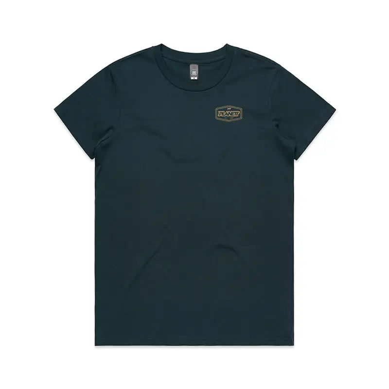 Dark green t-shirt.