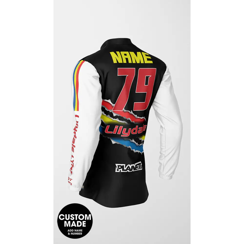 Customizable racing jersey.