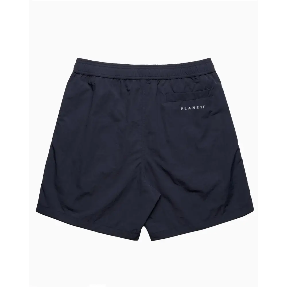 Dark athletic shorts.