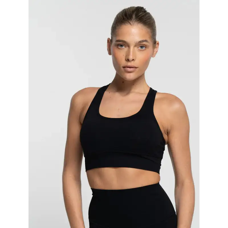 Black sports bra.