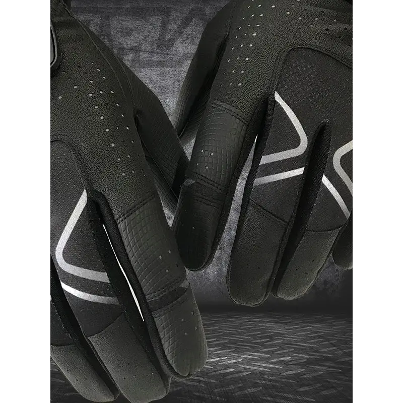Black cycling gloves.
