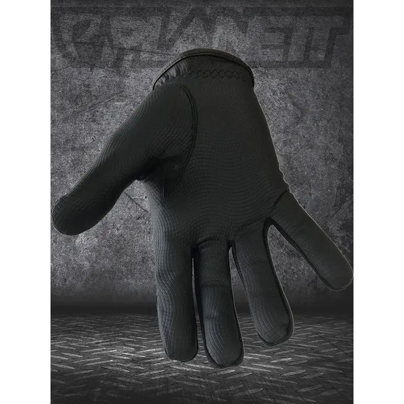 Black leather glove.