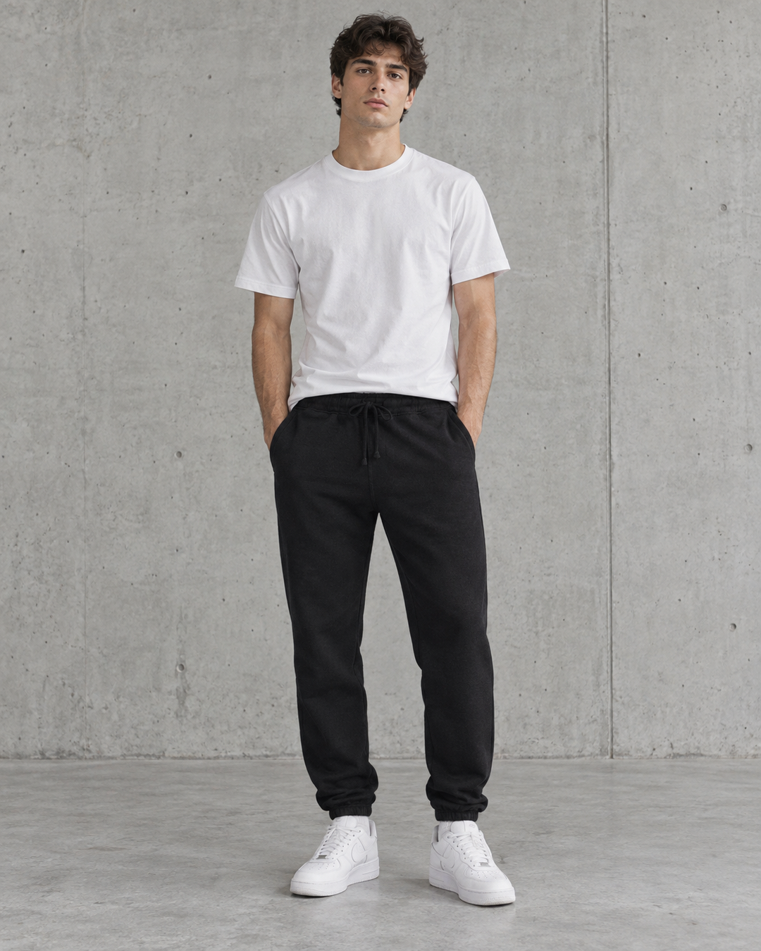 Surplus Track Pants 5917 in black on male model
