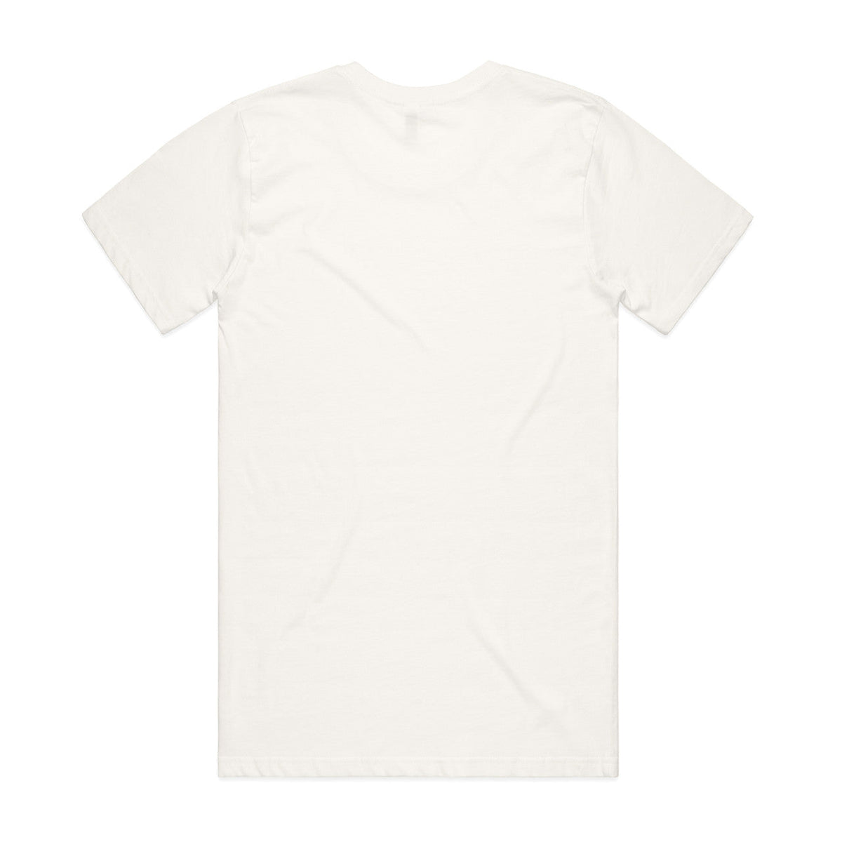 White v-neck t-shirt with short sleeves and a relaxed fit.