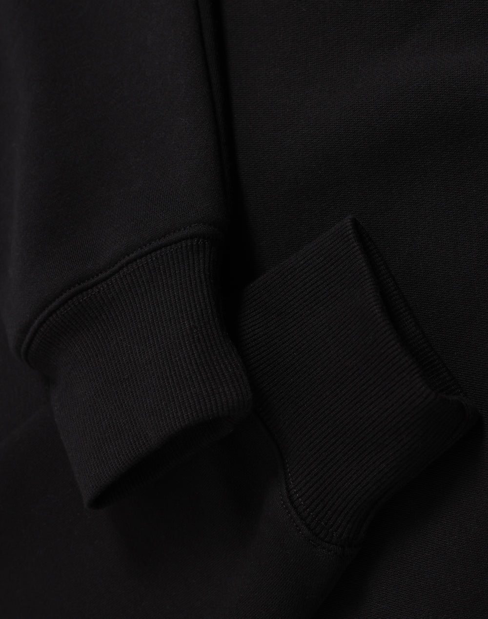 Black sweatshirt sleeve.