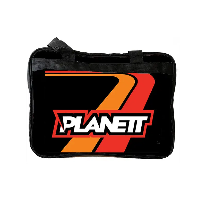 Black bag with logo.