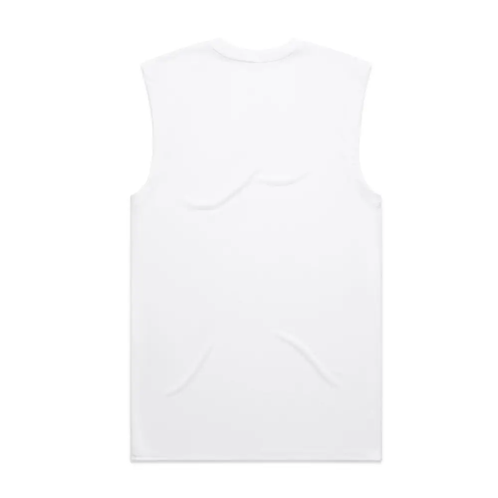 White sleeveless shirt.