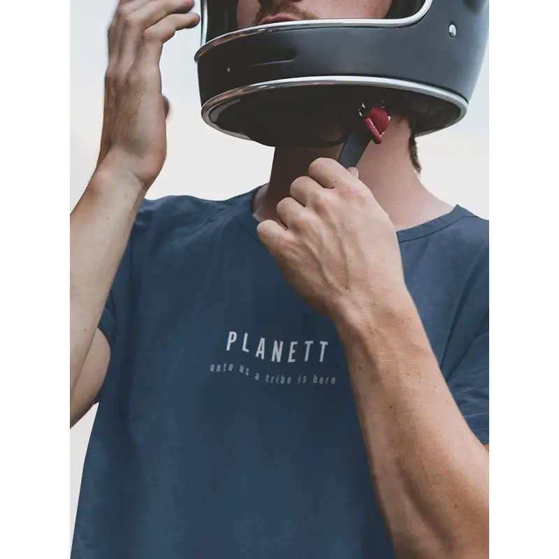 Black motorcycle helmet.