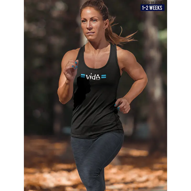 Athletic woman running.