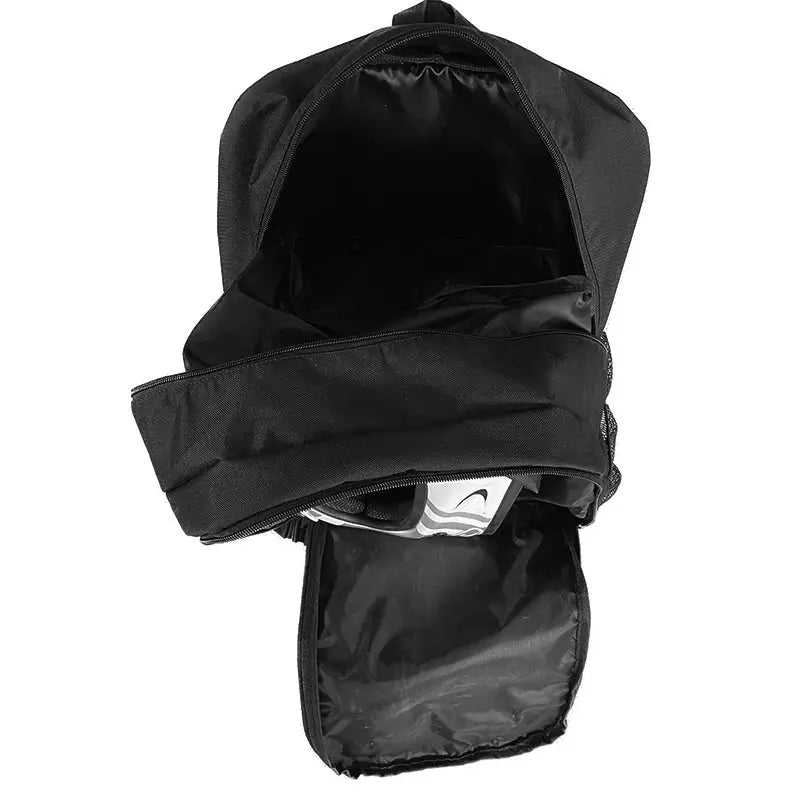 Open black backpack.