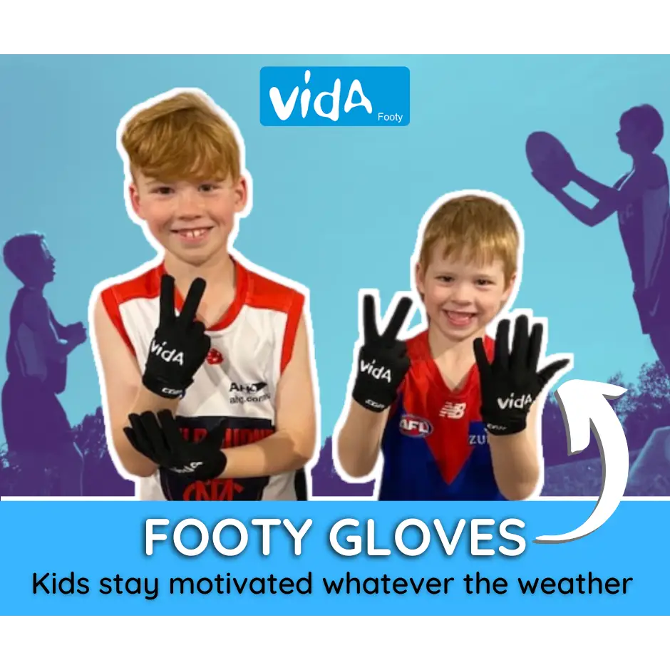 Black footy gloves.