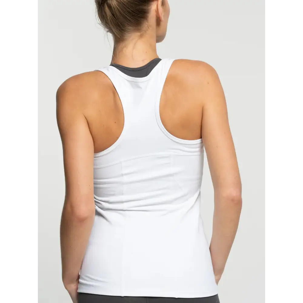 White racerback tank top.
