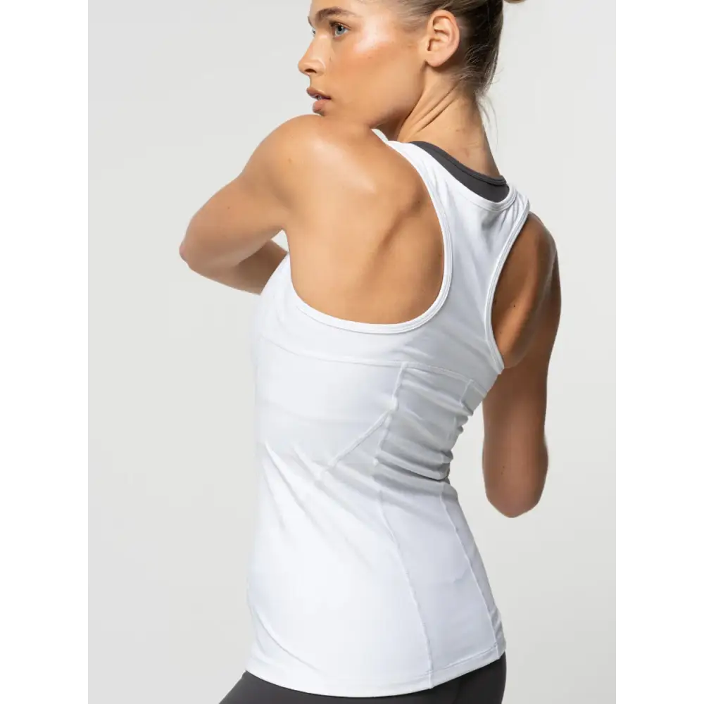 White racerback tank top.