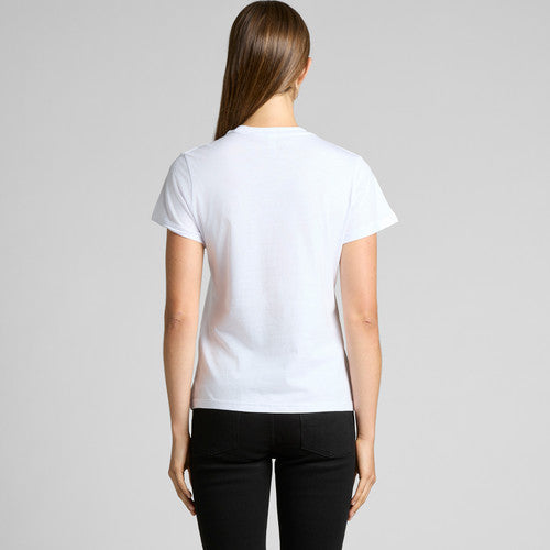 White cotton t-shirt with a v-neck and short sleeves.