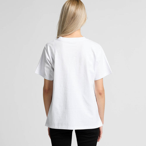 White oversized t-shirt with a relaxed fit and short sleeves.