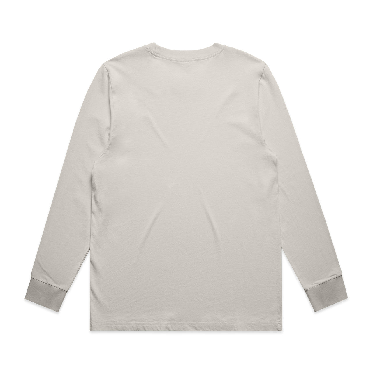 Cream long-sleeved t-shirt with contrast cuffs and hem, possibly by nike.