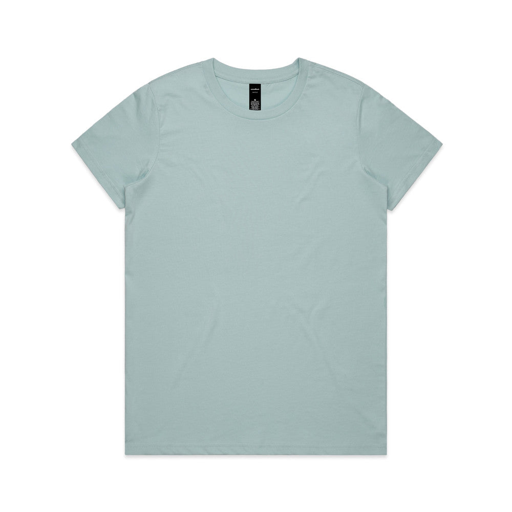Mint green crew neck t-shirt with short sleeves and a relaxed fit.
